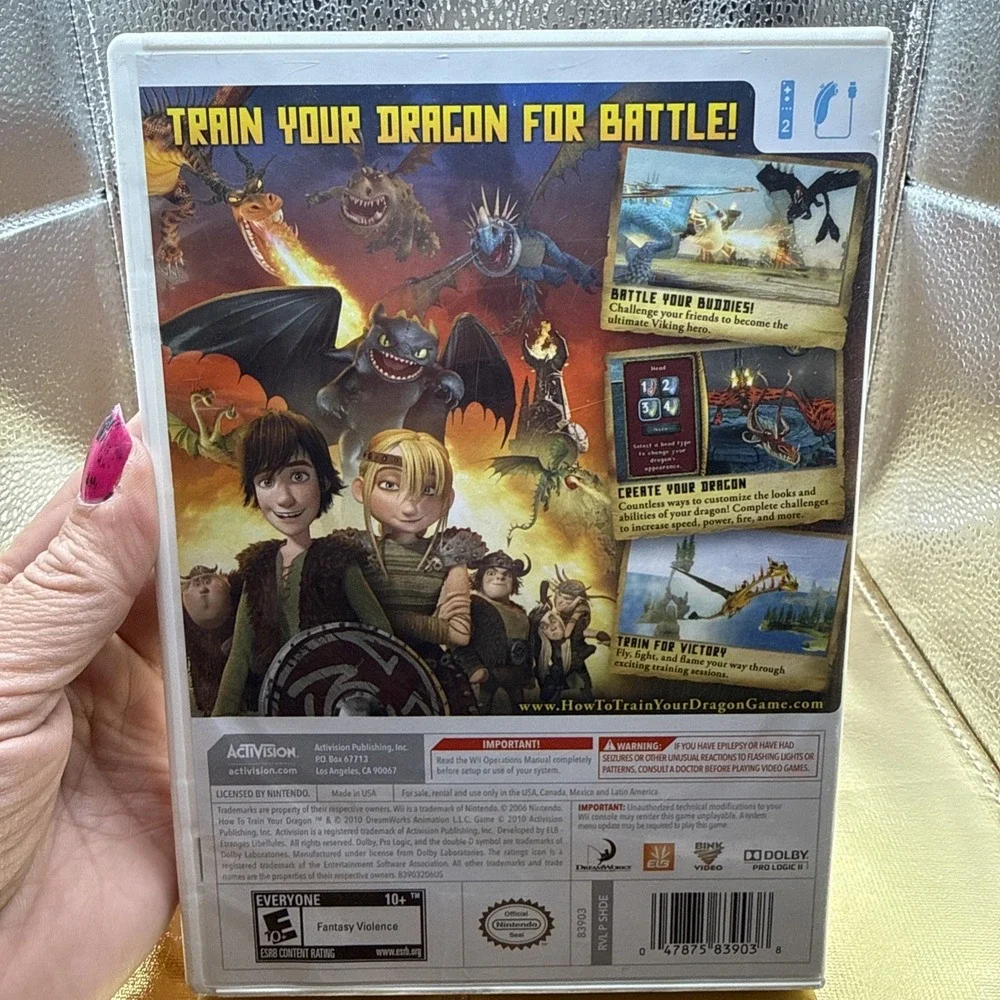 How to Train Your Dragon (Nintendo Wii, 2010) CIB Tested And Working